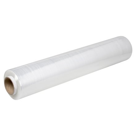 folia stretch transparentna 500 mm pojedyncza rolka o wysokiej wytrzymałości i elastyczności do pakowania oraz zabezpieczania przesyłek w magazynie