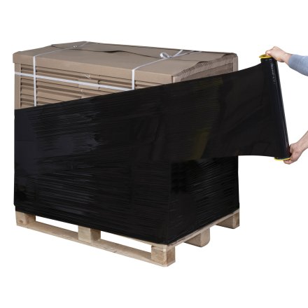 Folia stretch czarna HarmadonThinCore™ 2,35kg / 23µm / 203m 4