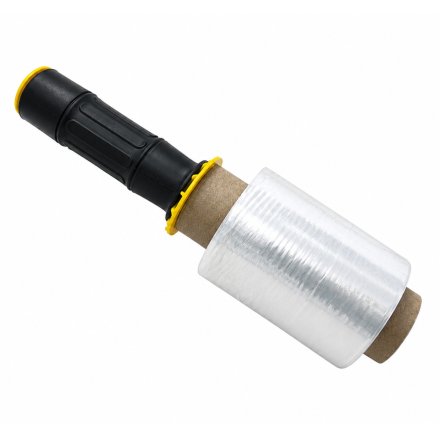 Mini stretch rolka Fi 38 mm 130 mb transparent granat karton 30 sztuk do szybkiego pakowania produktów, paczek i stabilizacji ładunków