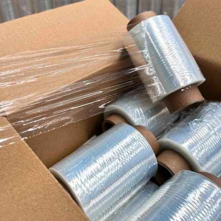 Mini rap transparent 130 mb Fi 38 mm – opakowanie zbiorcze 30 sztuk folii stretch do magazynu i wysyłek