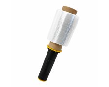 Folia mini rap Fi 38 mm 130 mb transparentna granat mini stretch rolka do ręcznego owijania paczek i zabezpieczania produktów podczas transportu