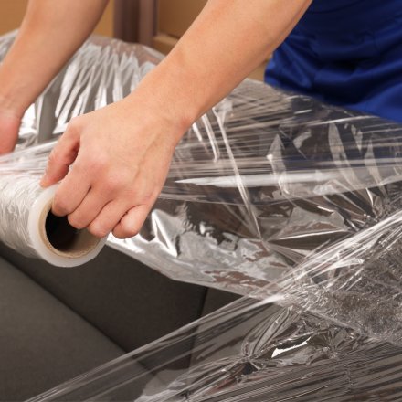 Folia stretch mini rap transparent 10cm/300g/130mb/FI50mm - 30 szt. 4