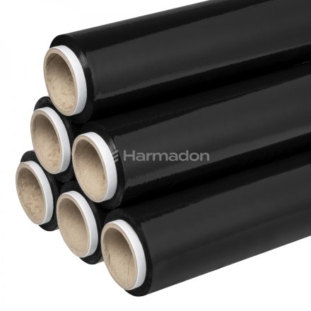 Mini stretch czarna – folia do ręcznego owijania, idealna do pakowania paczek, spinania produktów i zabezpieczania przesyłek.