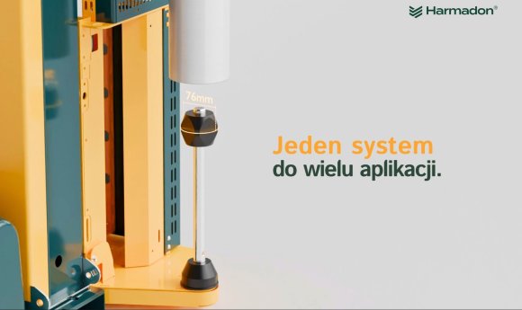 Dyspenser do folii stretch Harmadon SF 77621 bez tulei, solidna konstrukcja i ergonomiczny uchwyt do pakowania oraz zabezpieczania przesyłek w magazynie