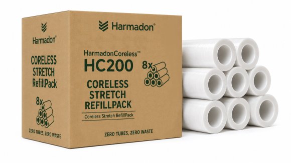 Zestaw RefillPack HarmadonCoreless™ HC200 – folia stretch beztubowa transparent 8 rolek