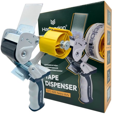 DYSPENSER DO TAŚM GFC-828 + TAŚMA PAPIEROWA KRAFT 50x66m BRĄZ. - 6 SZT. 2