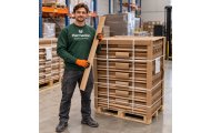 Kątownik tekturowy 70x70x3 mm długość 1,2 m do zabezpieczania krawędzi ładunków na paletach podczas magazynowania i transportu