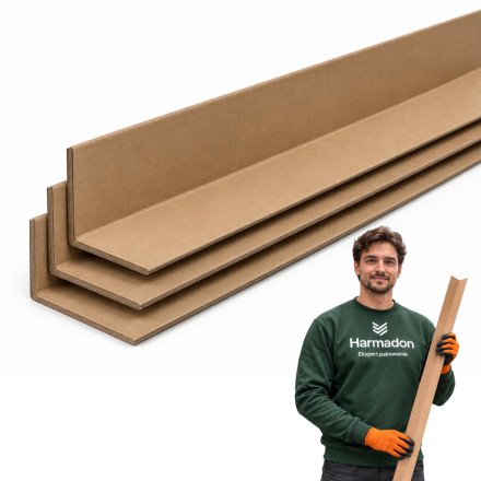 Kątownik tekturowy 70x70x3 mm długość 1,2 m do ochrony narożników i krawędzi towarów podczas pakowania i transportu