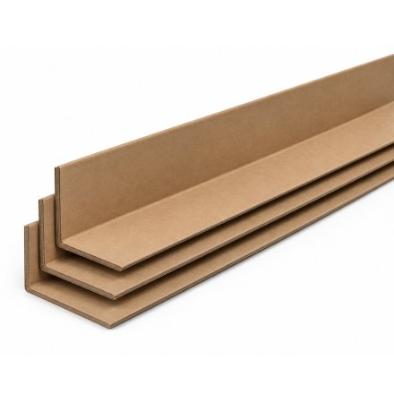 Kątowniki tekturowe 70x70x3 mm długość 1,2 m o profilu L do ochrony krawędzi paczek i stabilizacji ładunków na paletach