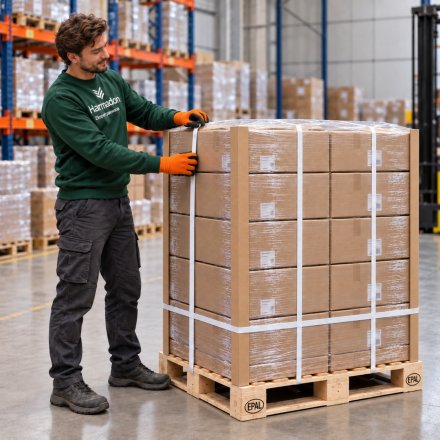 Kątownik tekturowy 70x70x3 mm długość 1,2 m chroniący narożniki kartonów na palecie podczas spinania, magazynowania i transportu