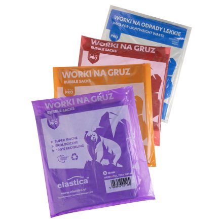 Worki foliowe budowlane czarne na gruz - 70 mikronów 3