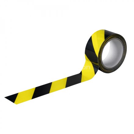 Taśma ostrzegawcza do znakowania żółto/czarna klejąca 50mm/33m 4