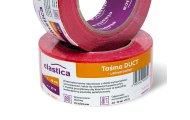 Czerwona taśma duct Elastica 48 mm 50 m wzmocniona tkaniną o wysokiej wytrzymałości do napraw i znakowania powierzchni w magazynie i warsztacie