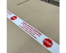 Taśma pakowa bezpieczeństwa STOP biało-czerwona - 48 / 54 metry 4