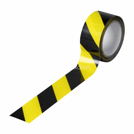 Taśma ostrzegawcza do znakowania żółto/czarna klejąca 50mm/33m 3