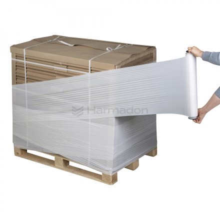 Folia stretch biała HarmadonThinCore™ 2,35kg / 23µm / 203m 4