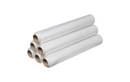 Folia stretch transparentna ręczna 500 mm 17 µm 1,35 kg w zestawie rolek, wysoka wytrzymałość i elastyczność do pakowania oraz zabezpieczania przesyłek