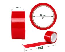 Taśma pakowa polipropylenowa HarmadonTape™ Akryl Czerwona 48 mm × 45 m 5