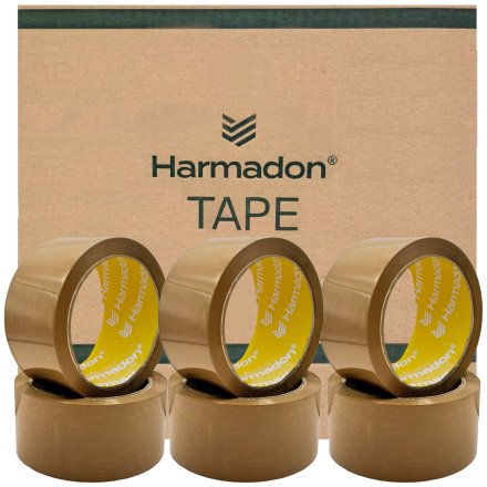 Taśma pakowa HarmadonTape™ EcoSolvent Brąz - 48 / 66 metrów!