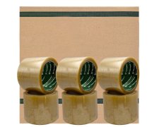 Taśma pakowa klejąca transparent Solvent  - 75 / 60 metrów!