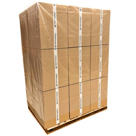 Kaptury na palety HarmadonHood™ EKO / 100% RECYKLING / PALETA PRZEMYSŁOWA 120x100 H150cm/ NA BIBAGI 