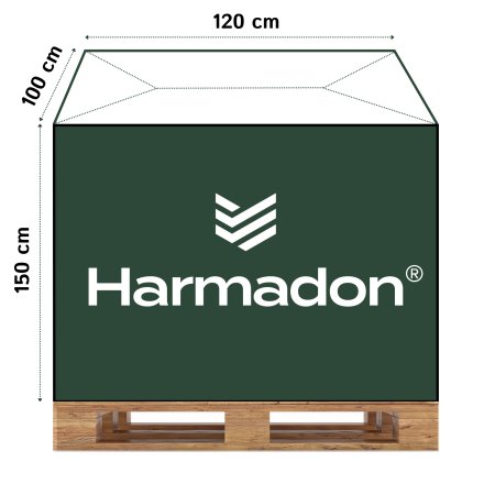 Kaptury na palety HarmadonHood™ EKO CZARNY / 100% RECYKLING/ UV 6M / PALETA PRZEMYSŁOWA 120x100x150 cm / BIG BAGI 4