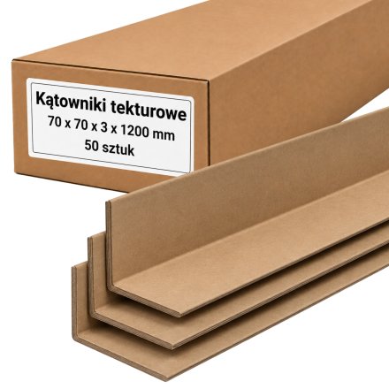 Kątownik tekturowy narożnik profil 70x70x3mm 1,2 m - 50 szt.