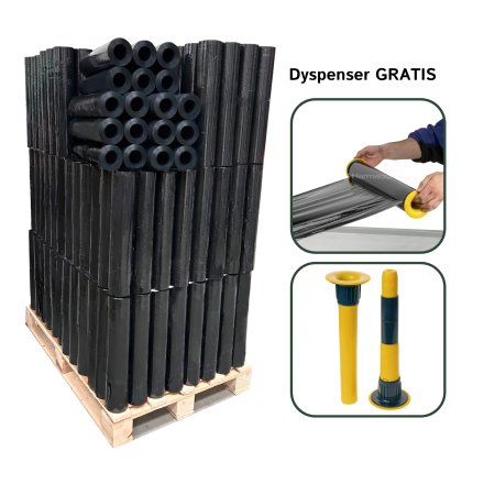 Folia stretch beztubowa czarna HarmadonCoreless™ 1,15kg/23µm - 378 szt. + dyspenser GRATIS 2