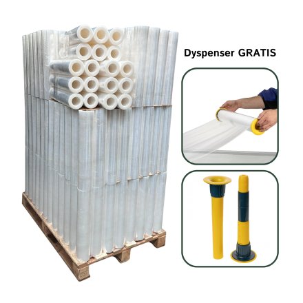 Folia stretch beztubowa transparent HarmadonCoreless™ 2,15kg/17µm - 288 szt. + dyspenser GRATIS 2