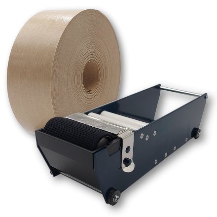 ZESTAW DYSPENSER DO TAŚM KRAFT/WODNYCH ET-377 + TAŚMA PAPIEROWA VE. 60/150m BRĄZ WZM