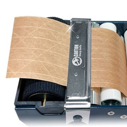 ZESTAW DYSPENSER DO TAŚM KRAFT/WODNYCH ET-377 + TAŚMA PAPIEROWA VE. 60/150m BRĄZ WZM 5