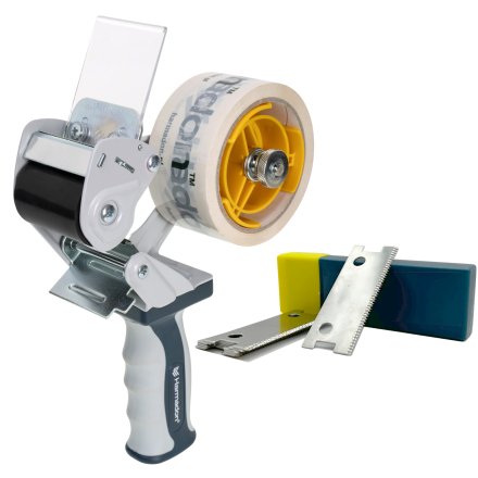 Dyspenser do taśmy pakowej 50 mm Harmadon™ GFC-828 + Wymienne ostrze 2