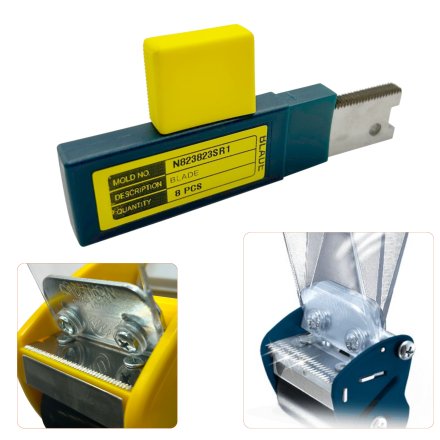 Dyspenser do taśmy pakowej 50 mm Harmadon™ GFC-828 + Wymienne ostrze 3