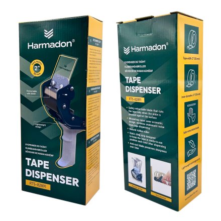 Dyspenser do taśmy pakowej 50 mm Harmadon™ RTS-82891 + Wymienne ostrze 6