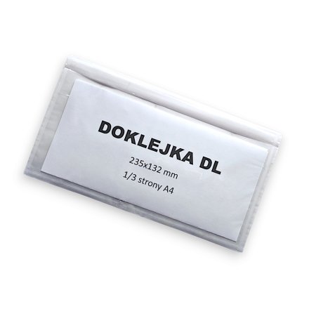 PRZYLGA KURIERSKA DL 235x132 mm – 1000 szt. | Foliowa doklejka na listy przewozowe i faktury 2