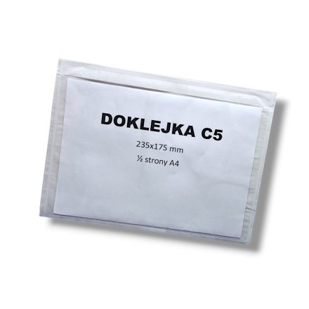 PRZYLGA KURIERSKA C5 235x175 mm – 1000 szt. | Doklejka foliowa A5 na paczki i kartony 2