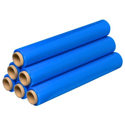 Dyspenser Stretch HP-50321 + 6x Folia Stretch Thincore 1,35 kg / 23 µm Niebieska - zestaw do pakowania 5