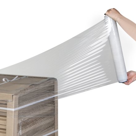 Dyspenser Stretch HP-50321 + 6x Folia Stretch Thincore 1,35 kg / 23 µm Transparentna - zestaw do pakowania 4