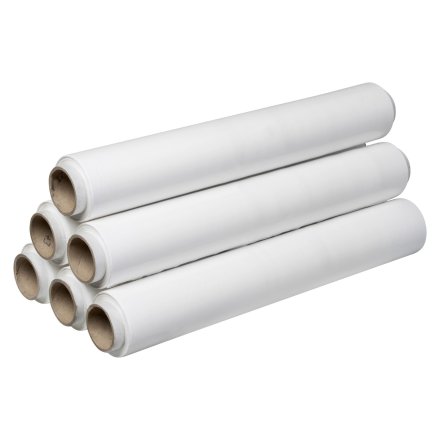 Zestaw białej folii stretch Thincore Harmadon 1 15 kg do profesjonalnego pakowania palet i ochrony towaru podczas transportu oraz magazynowania
